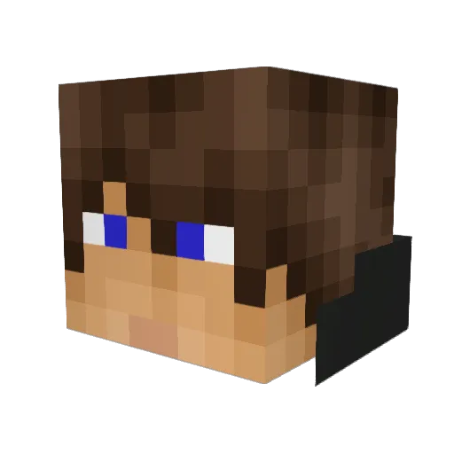 Nalaeus Minecraft avatar head, 3D render
