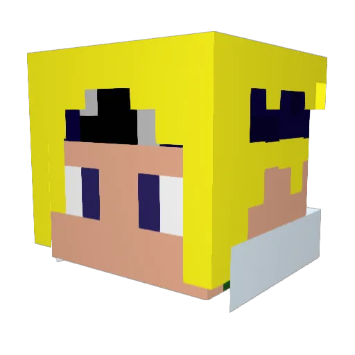 Nalarian1 Minecraft avatar head, 3D render