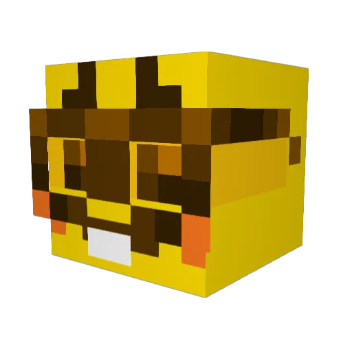 NaldinArtist26 Minecraft avatar head, 3D render