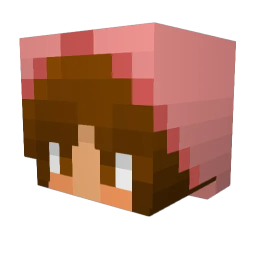 NaldinGalanak Minecraft avatar head, 3D render