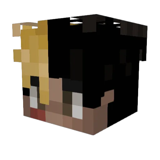 NalhyD Minecraft avatar head, 3D render