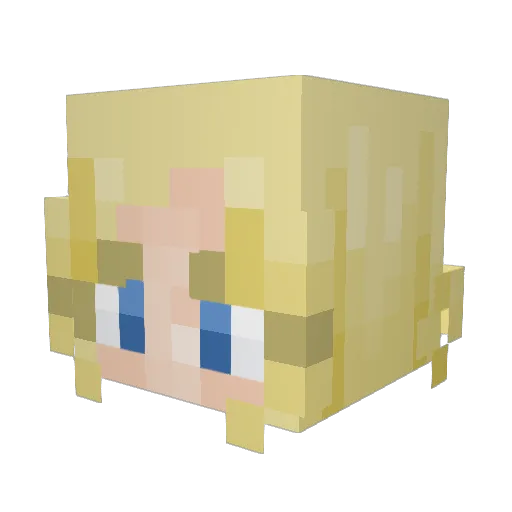 Nalia_32 Minecraft avatar head, 3D render