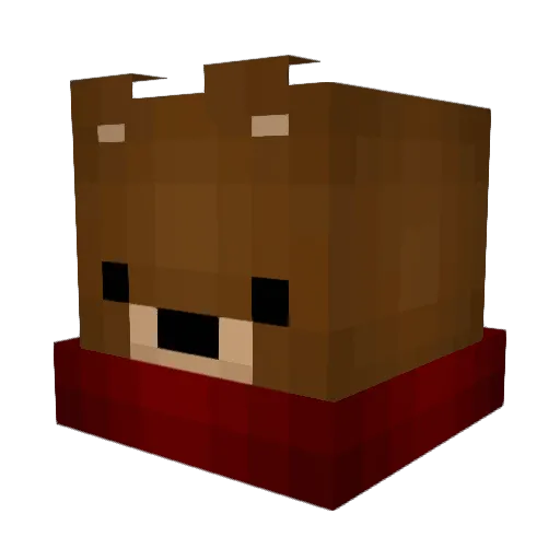 Nallekarhu Minecraft avatar head, 3D render
