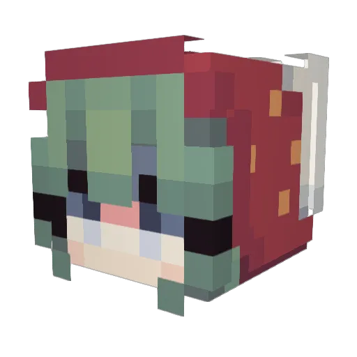 NallelyCH Minecraft avatar head, 3D render