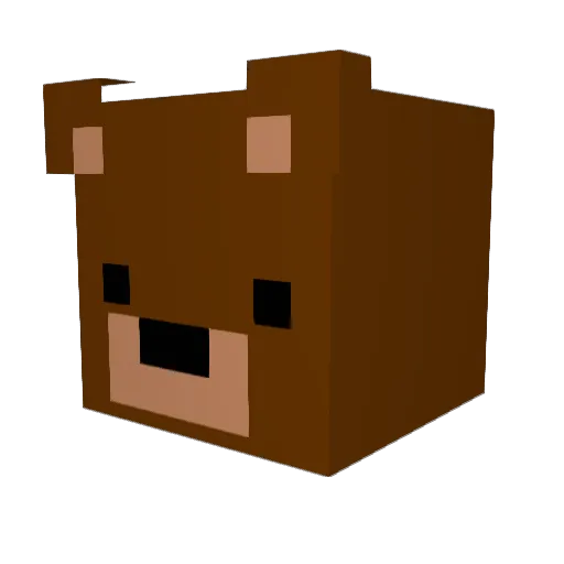 Nallezz Minecraft avatar head, 3D render