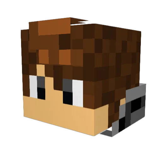 Nallo00 Minecraft avatar head, 3D render