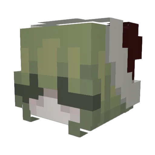 Nallou_Sekashi Minecraft avatar head, 3D render