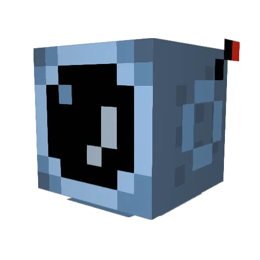 Nalouke Minecraft avatar head, 3D render