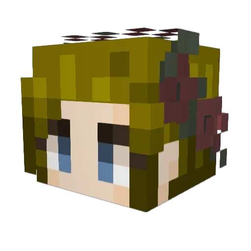 Nalrene Minecraft avatar head, 3D render