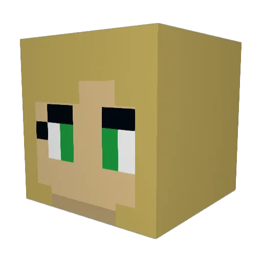 Naltane Minecraft avatar head, 3D render