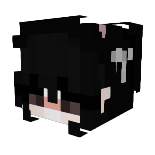 Nalu_A1 Minecraft avatar head, 3D render