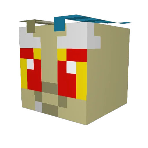 Nalumor Minecraft avatar head, 3D render