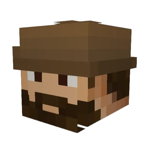 NamBoer Minecraft avatar head, 3D render