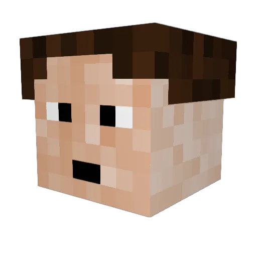Nam_Flashback Minecraft avatar head, 3D render
