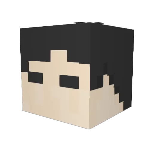 Nam_cow Minecraft avatar head, 3D render