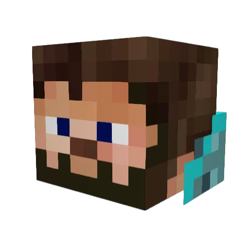NamakONE Minecraft avatar head, 3D render