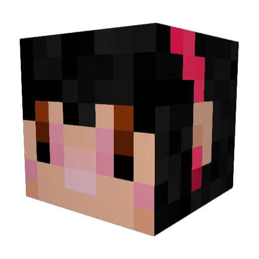 Namane Minecraft avatar head, 3D render