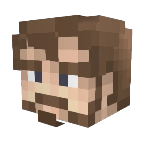 Namarand Minecraft avatar head, 3D render