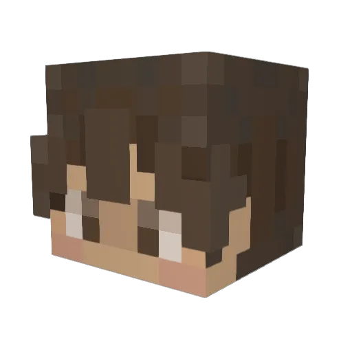 Namarublankaru Minecraft avatar head, 3D render