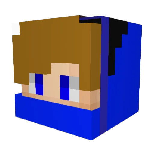Namazak Minecraft avatar head, 3D render