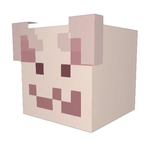 Nambokucho Minecraft avatar head, 3D render