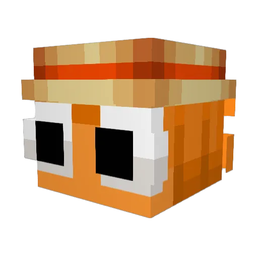 Nambsta Minecraft avatar head, 3D render