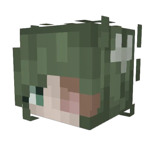 Namdie Minecraft avatar head, 3D render