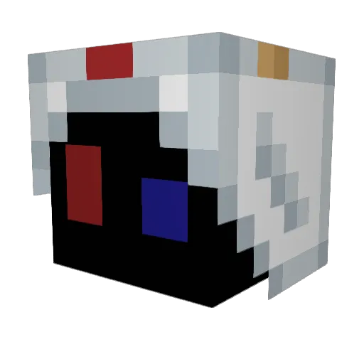 NameBadge Minecraft avatar head, 3D render