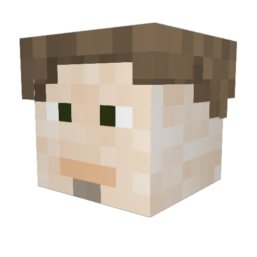 NameTheButt Minecraft avatar head, 3D render
