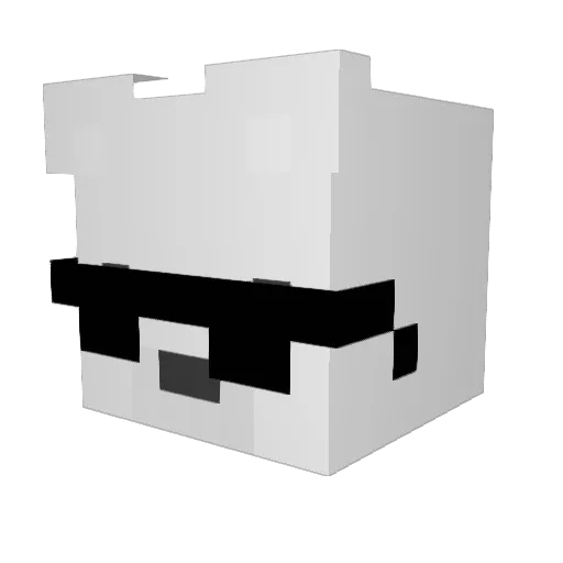Namecito Minecraft avatar head, 3D render