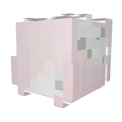 Nameless Minecraft avatar head, 3D render