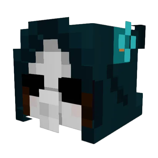 NamelessCr0w Minecraft avatar head, 3D render
