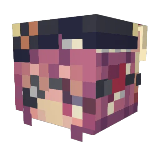 NamelessIchimi Minecraft avatar head, 3D render