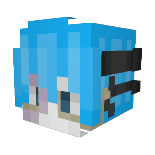 NamelessMinion Minecraft avatar head, 3D render