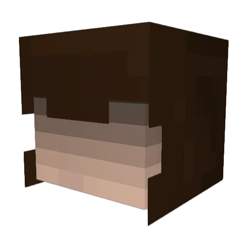 NamelessMonk Minecraft avatar head, 3D render