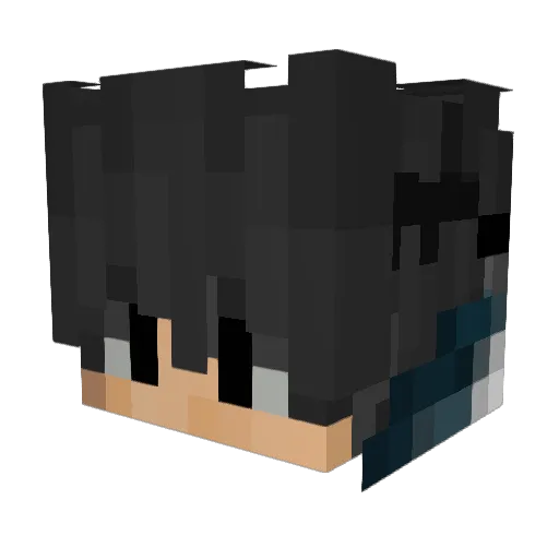 NamelessSpirit Minecraft avatar head, 3D render