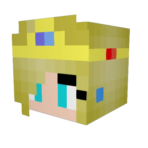 Nameless_Cielo Minecraft avatar head, 3D render