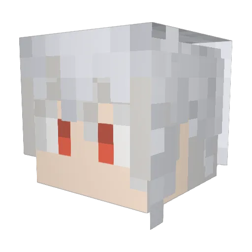 Nameless_First Minecraft avatar head, 3D render