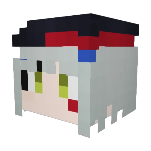 Nameless_Kami Minecraft avatar head, 3D render