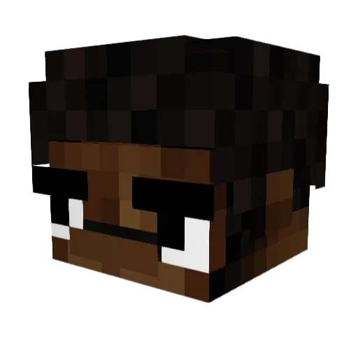 Namenlooser Minecraft avatar head, 3D render