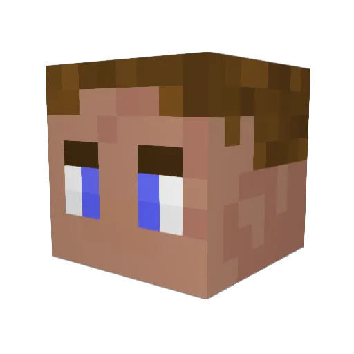 Namerr Minecraft avatar head, 3D render