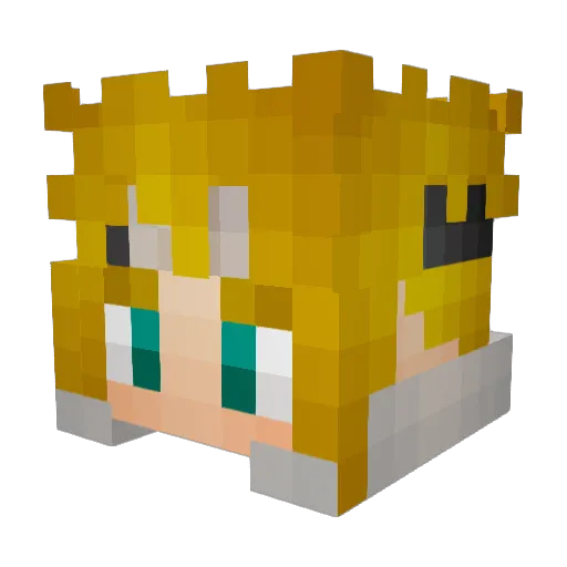 NamiKaze095 Minecraft avatar head, 3D render