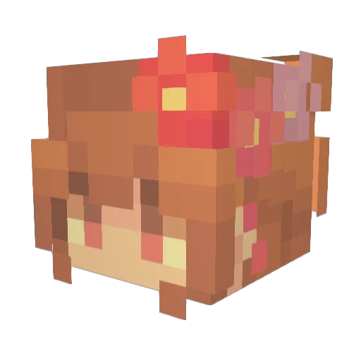 NamiNalati Minecraft avatar head, 3D render