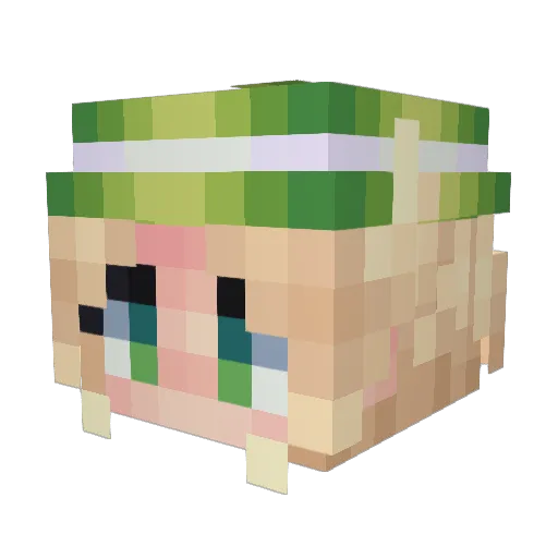 NamiNetsu Minecraft avatar head, 3D render