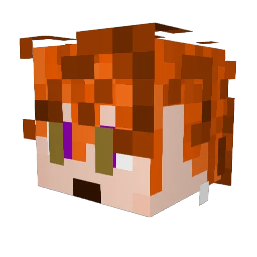 NamiOnRoblox Minecraft avatar head, 3D render