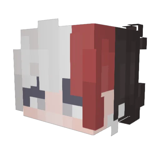 NamiSora Minecraft avatar head, 3D render
