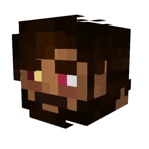Namia_ Minecraft avatar head, 3D render