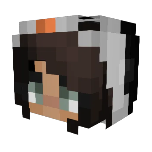Namichat Minecraft avatar head, 3D render
