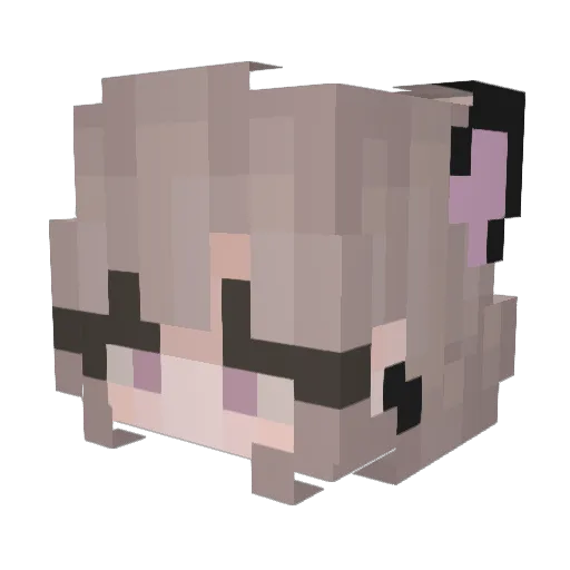 NamidaSaki Minecraft avatar head, 3D render