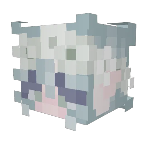NamiiKey Minecraft avatar head, 3D render